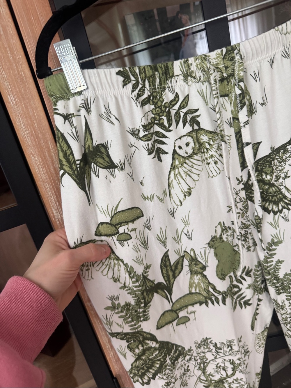 The Cat’s Pajamas Woodside Pima Knit Capri pants modal deer toile owl forest - Picture 9 of 12